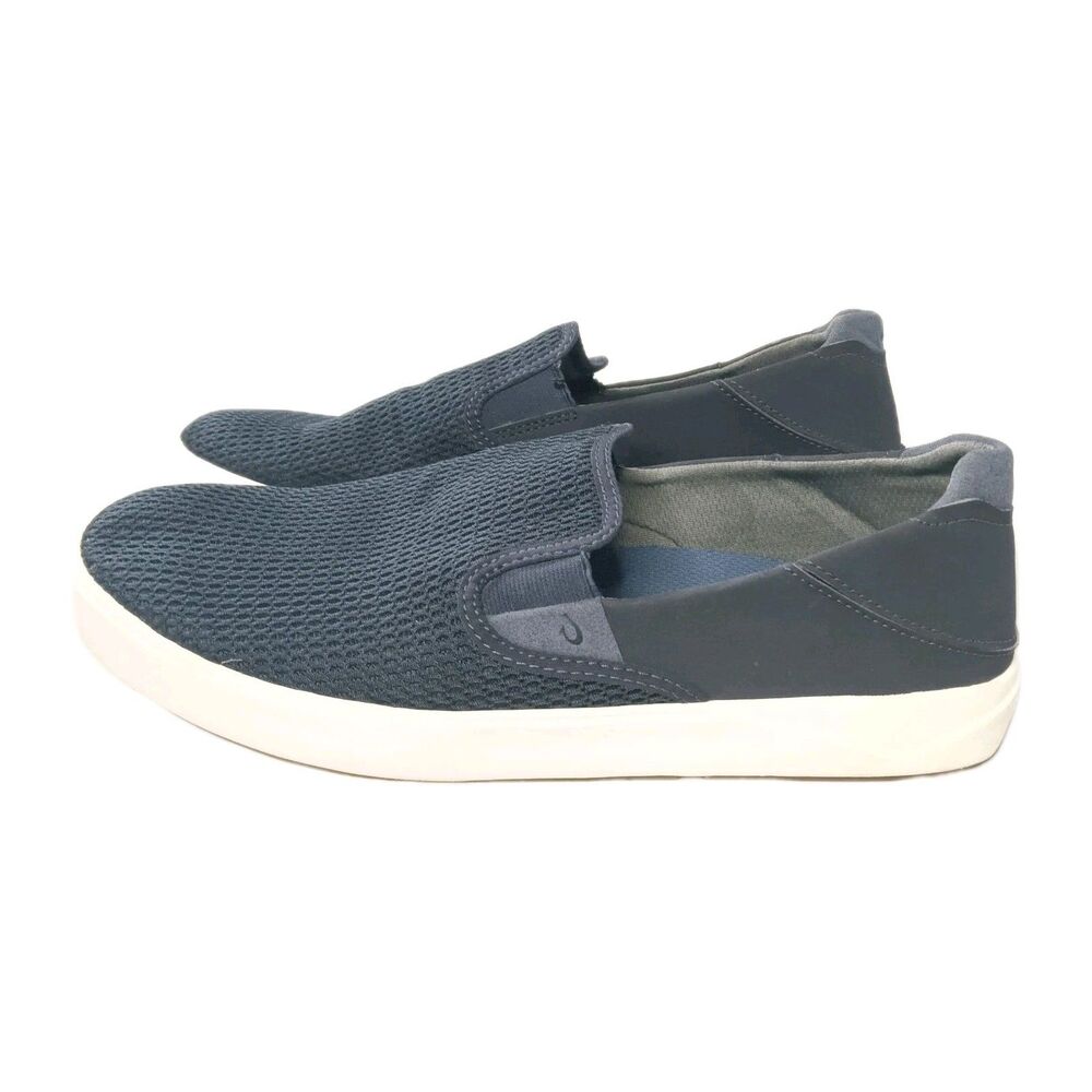 OLUKAI Lae‘ahi Breathable Slip-On Shoes Men's Size 12 Deep Blue Retail $120 - Picture 2 of 8